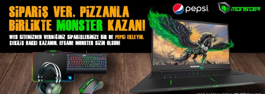 Pizza Lazza Monster Laptop Çekilişi Sonucu Kampanya Havuzu