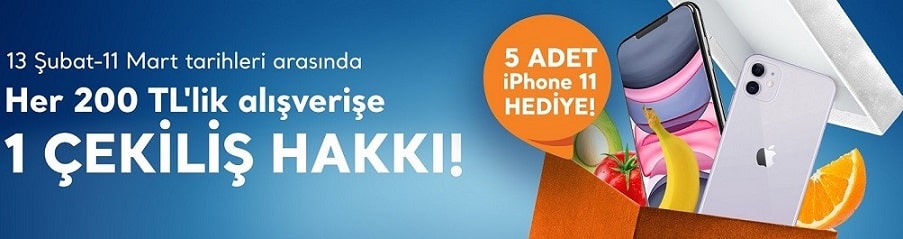 Migros Sanal Market iPhone 11 Çekilişi Sonucu Kampanya Havuzu