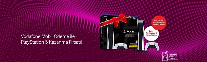 vodafone mobil odeme sony ps5 cekilisi