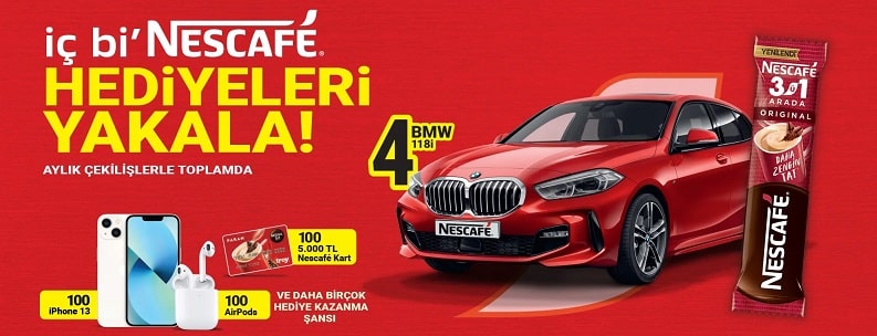 Nescafe Çekiliş 2022, Nescafe Çekilişi Şifre Girişi, Nescafe SMS ile Şifre Gönderimi, Nescafe Şifre Gir, Nescafe BMW Çekilişi Şifre Gönder, Şifre Gönderimi