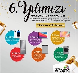 Erasta Edirne Avm 6. Yıl Çekilişi
